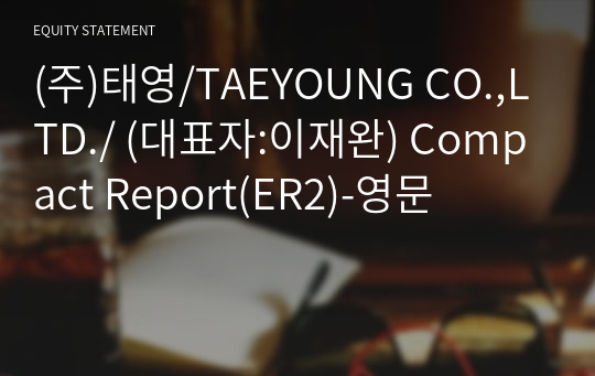 (주)태영 Compact Report(ER2)-영문