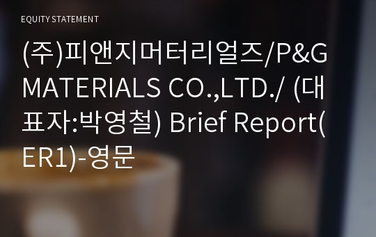 (주)피앤지머터리얼즈 Brief Report(ER1)-영문