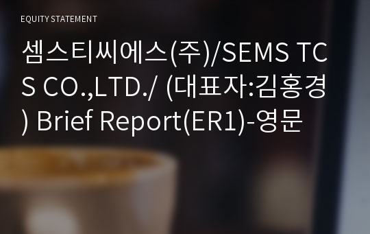 셈스티씨에스(주)/SEMS TCS CO.,LTD./ Brief Report(ER1)-영문