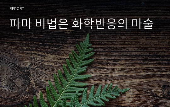 파마 비법은 화학반응의 마술