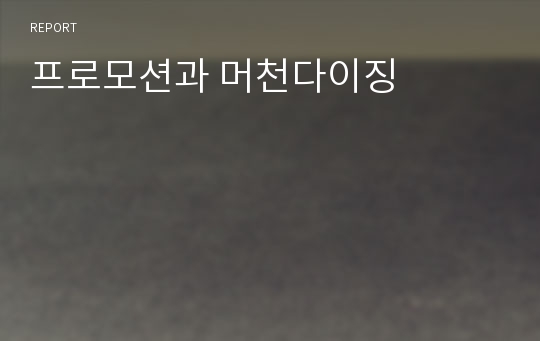 프로모션과 머천다이징