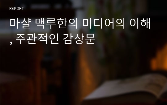 마샬 맥루한의 미디어의 이해, 주관적인 감상문