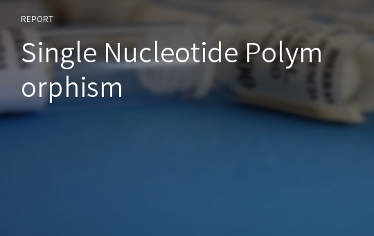 Single Nucleotide Polymorphism