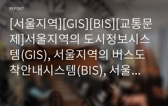 [서울지역][GIS][BIS][교통문제]서울지역의 도시정보시스템(GIS), 서울지역의 버스도착안내시스템(BIS), 서울지역의 무허가불량주거지역, 서울지역의 환경미화원, 서울지역의 교통문제에 관한 분석