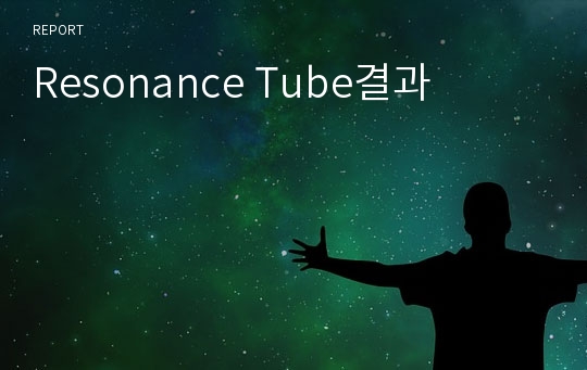 Resonance Tube결과