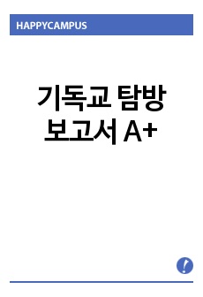 기독교 탐방 보고서 A+