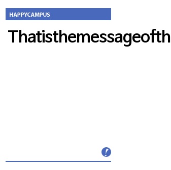 Thatisthemessageofth