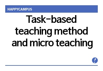 Task-based teaching method and micro teaching