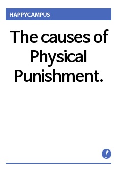 The causes of Physical Punishment.