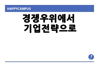 경쟁우위에서 기업전략으로