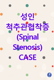 성인간호학 척추관협착증(Spinal Stenosis) 간호과정 case