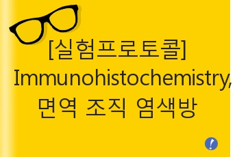 [실험프로토콜] Immunohistochemistry, 면역 조직 염색방법
