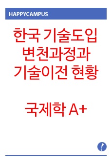 한국 기술도입제도 변천과정과 기술이전 현황