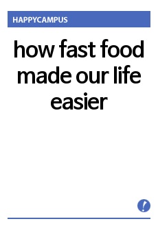 how fast food made our life easier