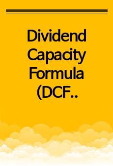 Dividend Capacity Formula (DCF)