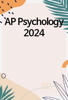 AP Psychology 2024 번역