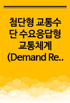 첨단형 교통수단 수요응답형 교통체계 (Demand Responsive Transport, DRT)