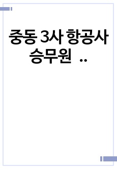 중동 3사 항공사 승무원 합격 CV 템플릿 2종 (에미레이트항공, 카타르항공, 에어아라비아)