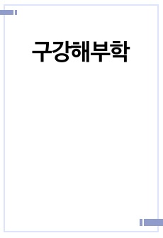 구강해부학