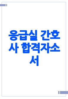 응급실 간호사 자기소개서