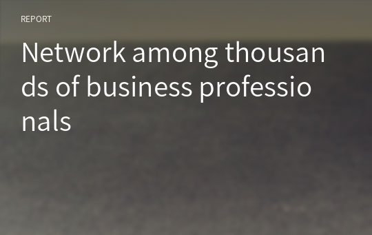 Network among thousands of business professionals