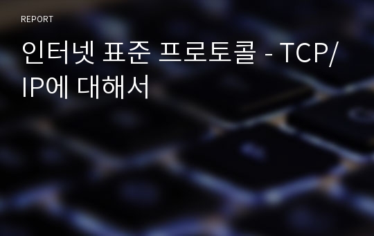 인터넷 표준 프로토콜 - TCP/IP에 대해서