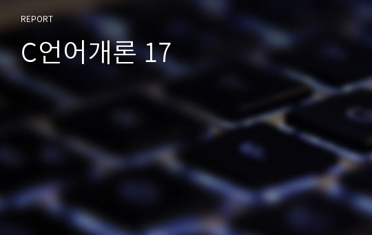 C언어개론 17