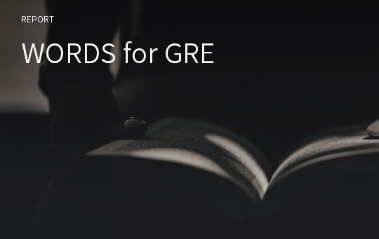 WORDS for GRE