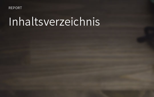 Inhaltsverzeichnis