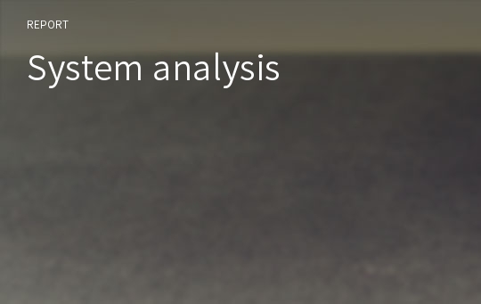 System analysis