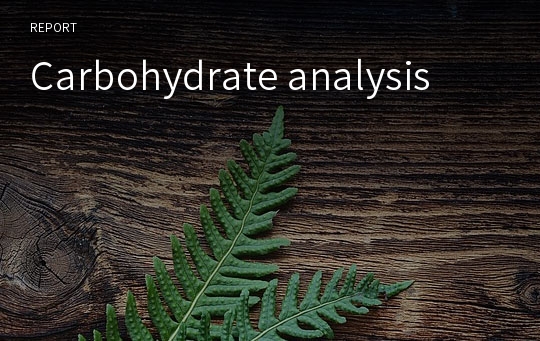 Carbohydrate analysis