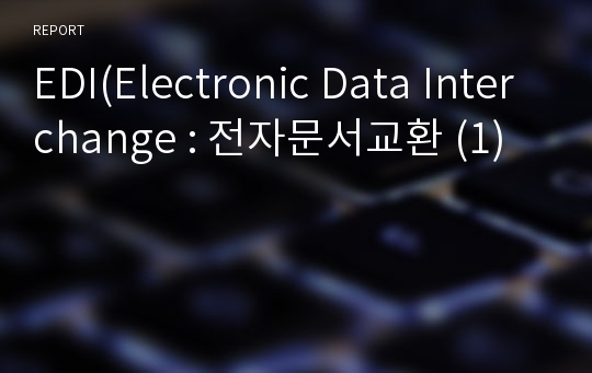 EDI(Electronic Data Interchange : 전자문서교환 (1)