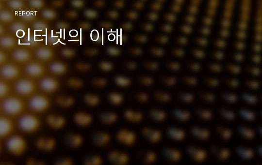 인터넷의 이해