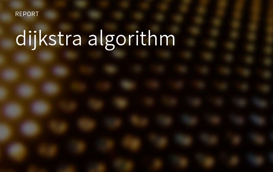 dijkstra algorithm