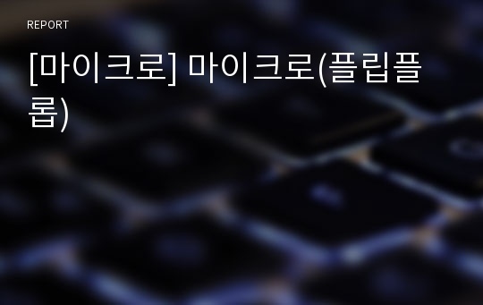 [마이크로] 마이크로(플립플롭)