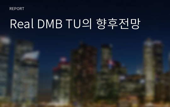 Real DMB TU의 향후전망