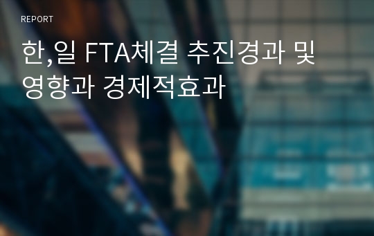 한,일 FTA체결 추진경과 및 영향과 경제적효과