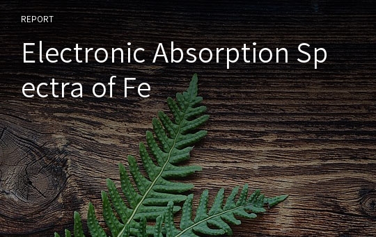 Electronic Absorption Spectra of Fe
