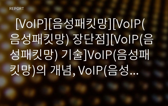   [VoIP][음성패킷망][VoIP(음성패킷망) 장단점][VoIP(음성패킷망) 기술]VoIP(음성패킷망)의 개념, VoIP(음성패킷망)의 등장배경과 VoIP(음성패킷망)의 장단점, VoIP(음성패킷망)의 기술 및 VoIP(음성패킷망)의 전망
