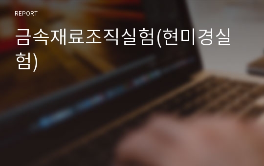 금속재료조직실험(현미경실험)