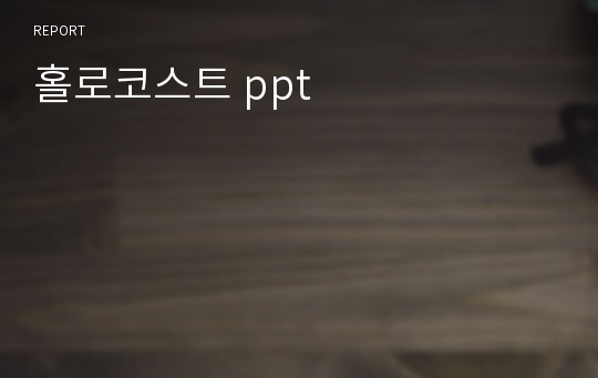 홀로코스트 ppt