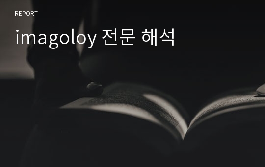 imagoloy 전문 해석