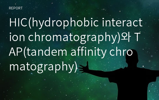 HIC(hydrophobic interaction chromatography)와 TAP(tandem affinity chromatography)