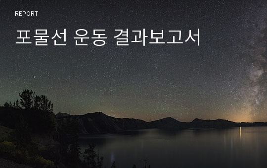 포물선 운동 결과보고서