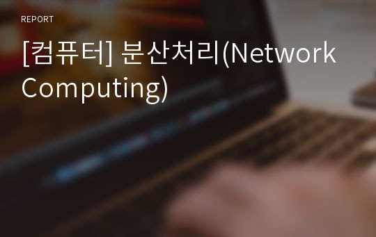 [컴퓨터] 분산처리(Network Computing)
