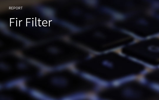 Fir Filter