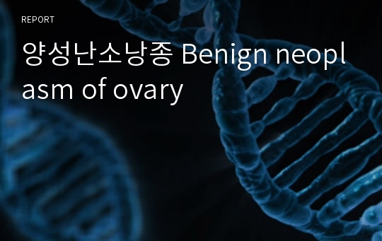 양성난소낭종 Benign neoplasm of ovary