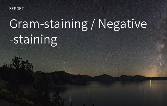 Gram-staining / Negative-staining