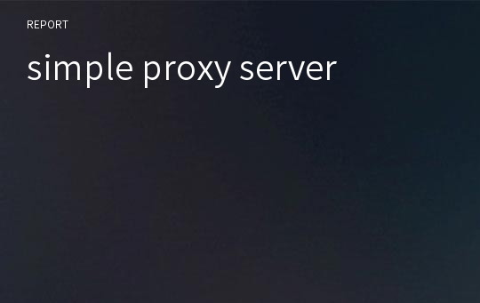 simple proxy server