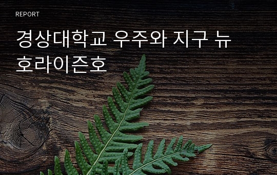 경상대학교 우주와 지구 뉴 호라이즌호